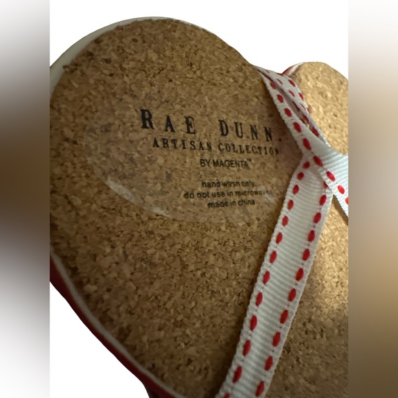 Rae Dunn Heart Love Coasters Red Artisan Collection Set of 4 - Picture 5 of 5